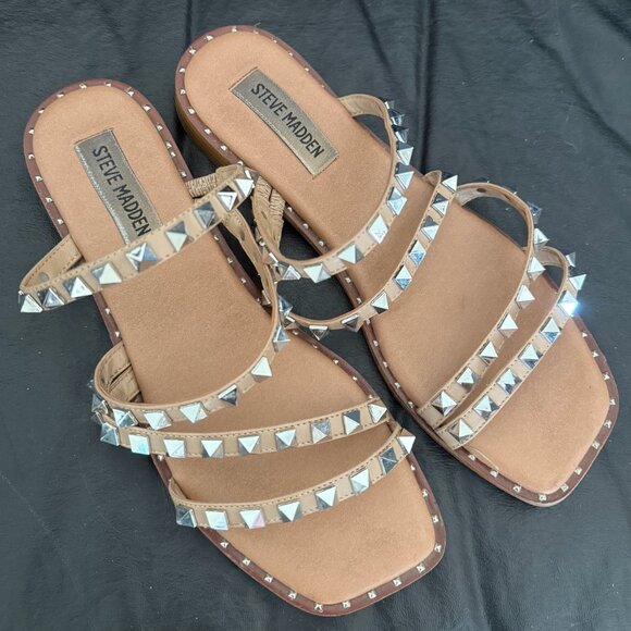Steve Madden Shoes - Steve Madden Studded Sandals (7.5) Tan/Neutral